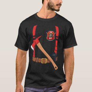 Feuerwehrkostüm Halloween Feuerwehrmann Uniform Fe T-Shirt