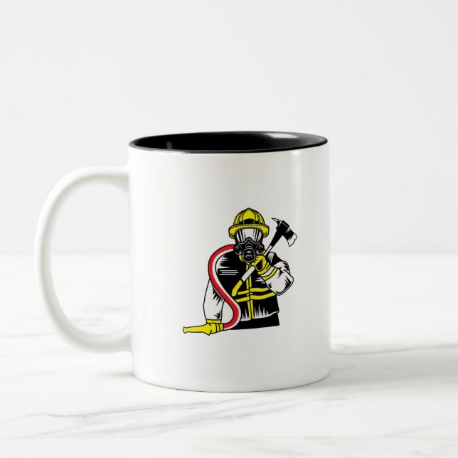 Feuerwehrler Zweifarbige Tasse (Links)
