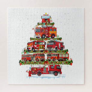 Feuerwehrleuchten Feuerwehrauto Weihnachten Puzzle