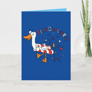 Feuerwehrleute 4. Juli Duck Funny Greeting Card Karte