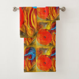 Feuerwehrleute Badhandtuch Set