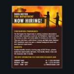 Feuerwehrleute, Einstellung von Feuerwehrleuten Flyer<br><div class="desc">Firefighter Scene,  Firefighter Recruitment Flyer vom Business Card Store.</div>