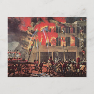 Feuerwehrleute, Feuerwehrmänner, Feuerwehrmann Postkarte