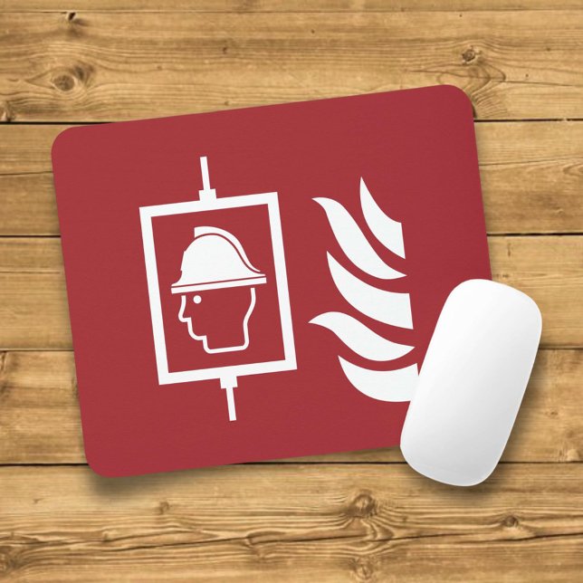 Feuerwehrleute heben Sicherheitszeichen an Mousepad (Von Creator hochgeladen)