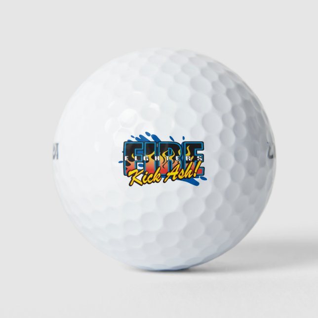 Feuerwehrleute Kick Ash! Golfball (Vorderseite)