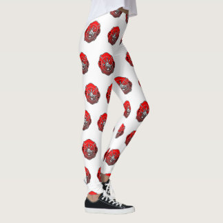 Feuerwehrleute mit maltesisch-weißem Hintergrund Leggings