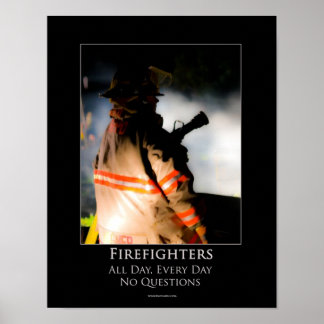 Feuerwehrleute Motivierend Poster