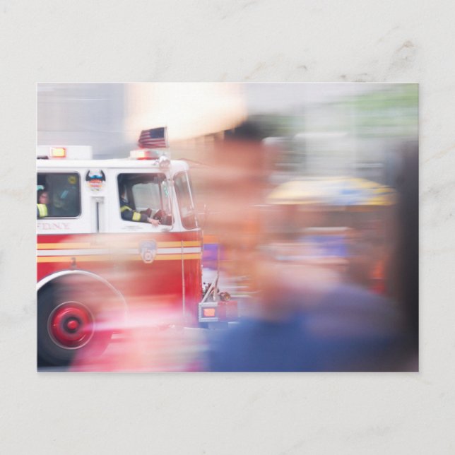 Feuerwehrleute New York Postkarte (Vorderseite)