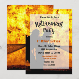 Feuerwehrleute/Party für das Löschen von Flammen Einladung