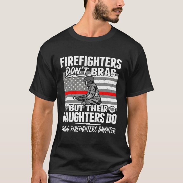 Feuerwehrleute rammen keine stolze Feuerwehrtochte T-Shirt (Vorderseite)