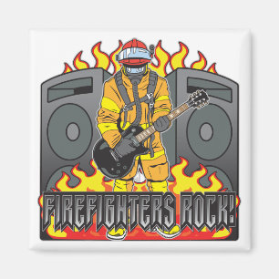 Feuerwehrleute Rock Guitar Magnet