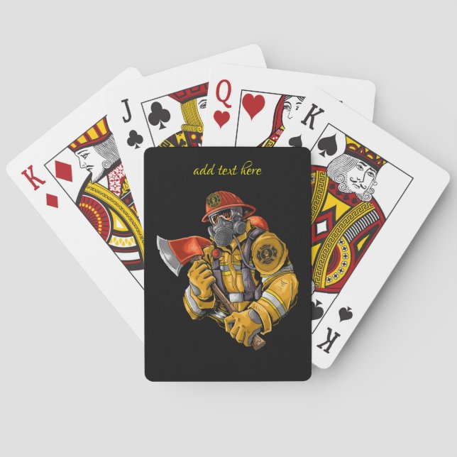 Feuerwehrleute Spielkarten (Rückseite)