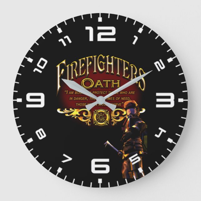 Feuerwehrleute sterben große wanduhr (Vorderseite)
