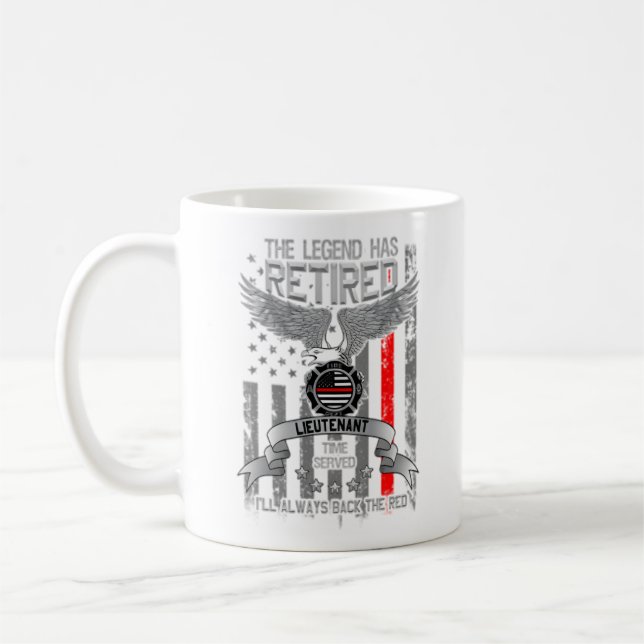Feuerwehrleute Thin Red Line Ruder Legende Kaffeetasse (Links)