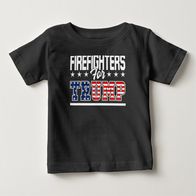 Feuerwehrleute Trump Amerika Präsident 2020 Erster Baby T-shirt (Vorderseite)
