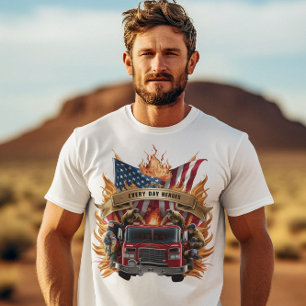 Feuerwehrleute unter der Flagge T-Shirt