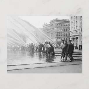 Feuerwehrleute von New York City, 1908 Postkarte