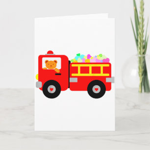 Feuerwehrliebe Feuerwehrauto Valentinstag - Feuerw Karte