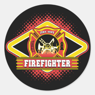 Feuerwehrlogo Runder Aufkleber