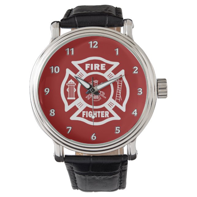 Feuerwehrmaltesischer Armbanduhr (Vorderseite)