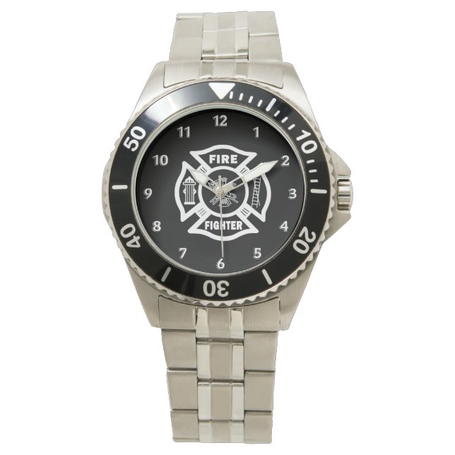 Feuerwehrmaltesischer Armbanduhr (Vorderseite)