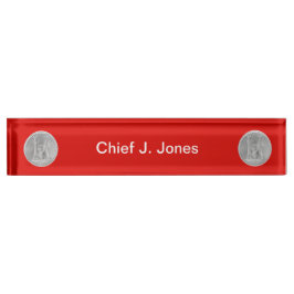 Feuerwehrmann 2 Buggy Kapitän Medallion Namensplakette