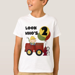 Feuerwehrmann-2. Geburtstags-T-Shirts und T-Shirt