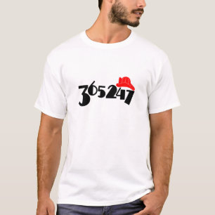 Feuerwehrmann 365 Tage im Jahr 24 Stunden am Tag 7 T-Shirt