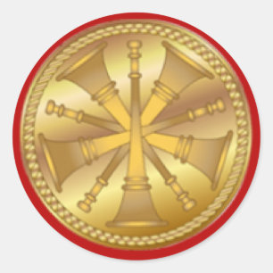 Feuerwehrmann 5 Goldmedaille Runder Aufkleber