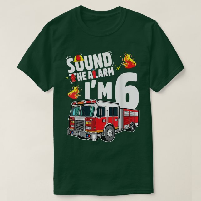 Feuerwehrmann 6. Geburtstag Junge Feuerwehrmann 6  T-Shirt (Design vorne)