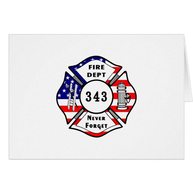 Feuerwehrmann 9/11 vergessen nie 343 (Vorderseite (Horizontal))