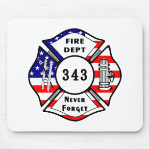 Feuerwehrmann 9/11 vergessen nie 343 mousepad