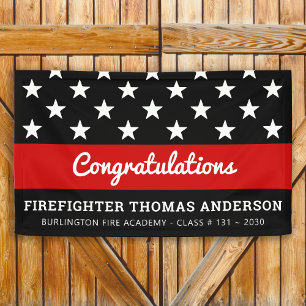 Feuerwehrmann Abschluss Party der Thin Red Line Banner