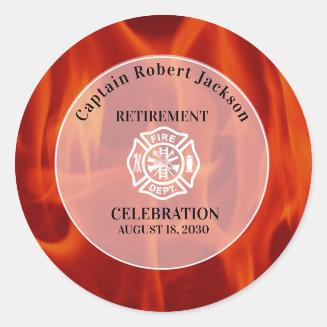 Feuerwehrmann Abzeichen Feuerwehrmann Runder Aufkleber (Vorderseite)