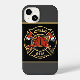 Feuerwehrmann ADD NAME Feuerwehr-Abzeichen iPhone 14 Hülle