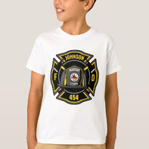 Feuerwehrmann ADD NAME Feuerwehr Rettungsteam T-Shirt