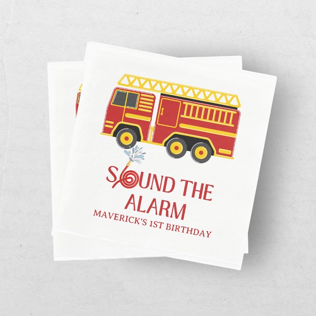 Feuerwehrmann Alarm Geburtstag Serviette (Von Creator hochgeladen)