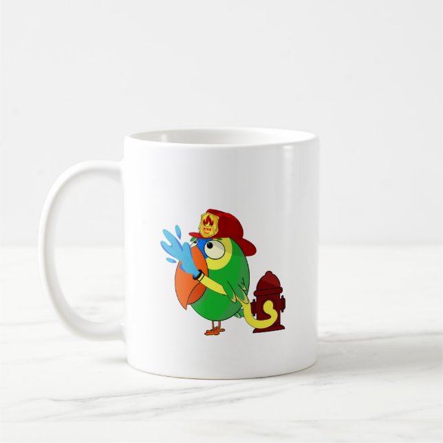 Feuerwehrmann Amazon Parrot Tasse (Links)