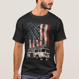 Feuerwehrmann Amerikanische Flagge Patriotischer F T-Shirt