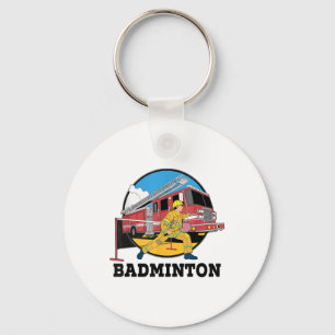 Feuerwehrmann Badminton Feuerwehr Sp Schlüsselanhänger