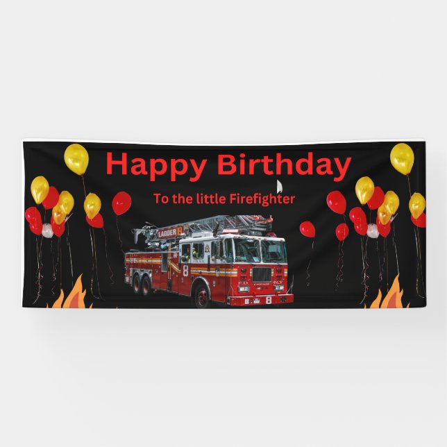 Feuerwehrmann Birthday Banner (Horizontal)