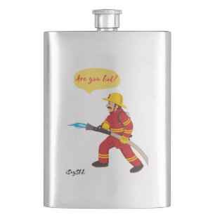Feuerwehrmann, bist du heiß? flachmann