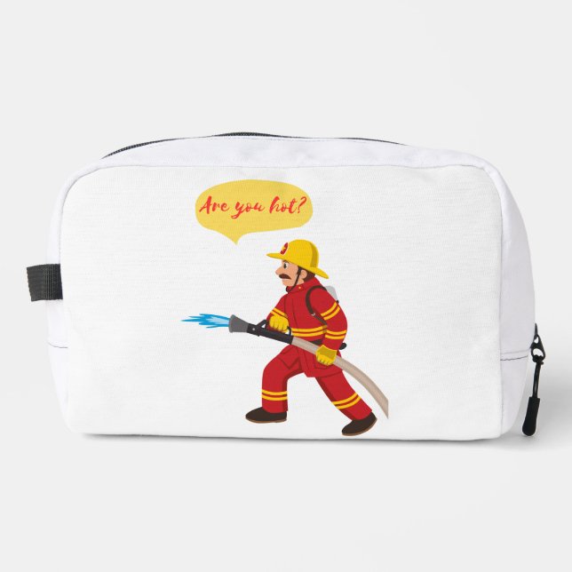 Feuerwehrmann, bist du heiß? waschbeutel (Vorderseite)