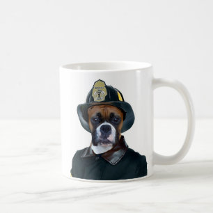Feuerwehrmann-Boxer-HundeTasse Kaffeetasse