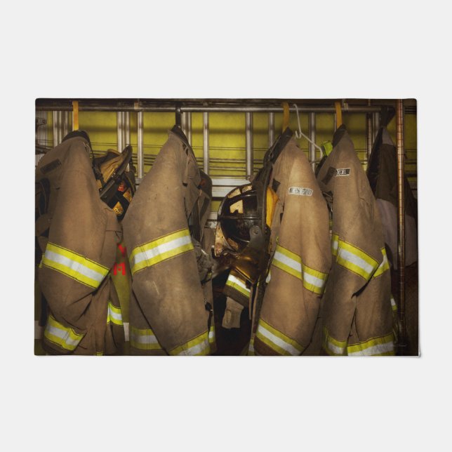 Feuerwehrmann - Bunkergestänge Fußmatte (Vorderseite)