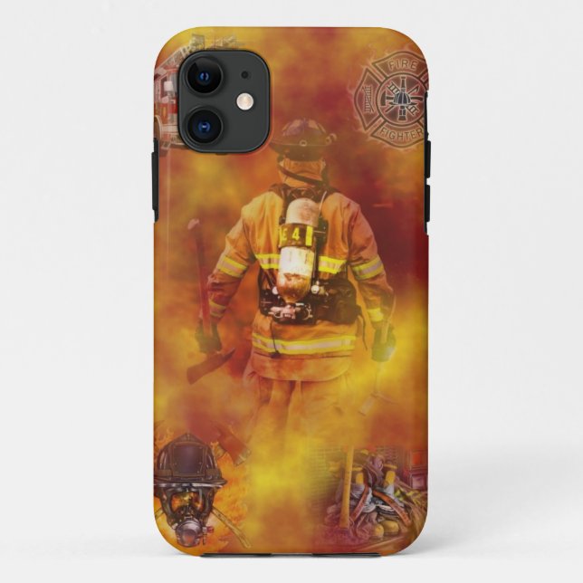 Feuerwehrmann Case-Mate iPhone Hülle (Rückseite)