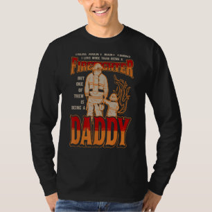 Feuerwehrmann Daddy & Son Daddy Vater Tag Christus T-Shirt