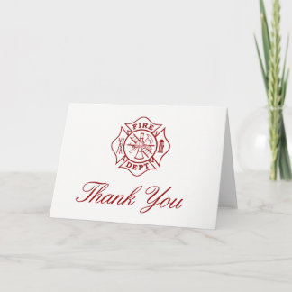 Feuerwehrmann Dankeschön Grußkarte Dankeskarte