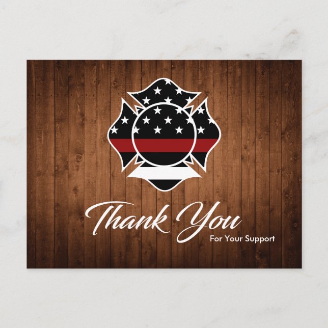 Feuerwehrmann Dankeschön Karte (Vorderseite)