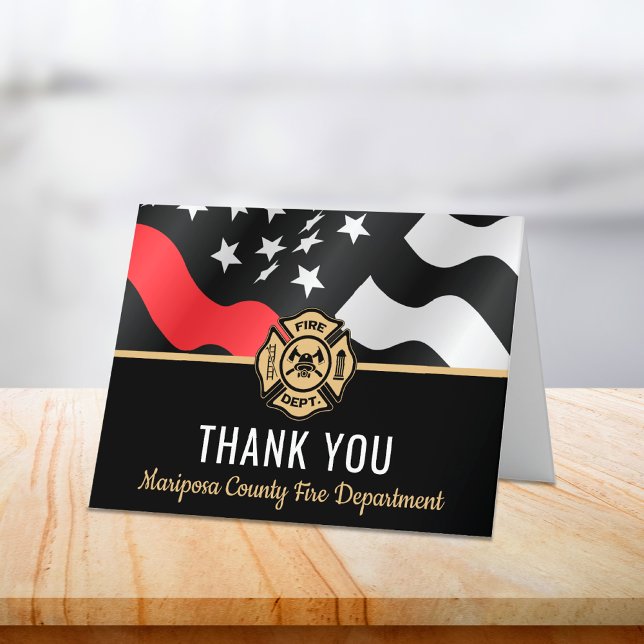 Feuerwehrmann Dankeskarte (First Responder Fire Department Firefighter Thank You Card)